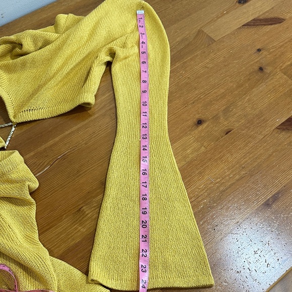 Meshki Anna Flare Sleeve Knit Dress Yellow - Picture 14 of 16